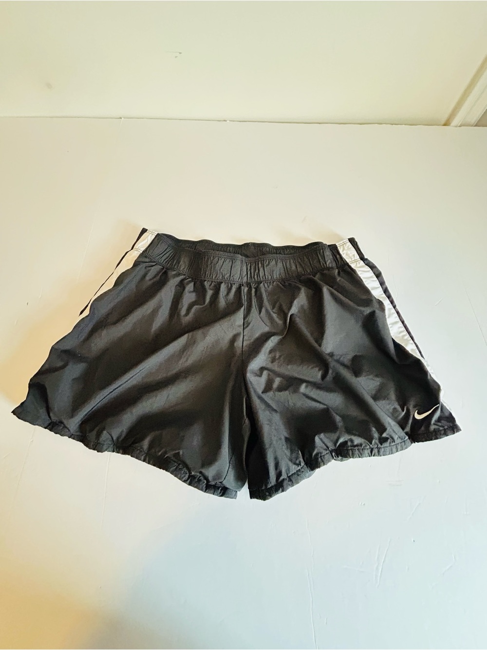 Nike Black Women's Athletic Shorts with White Side Panels